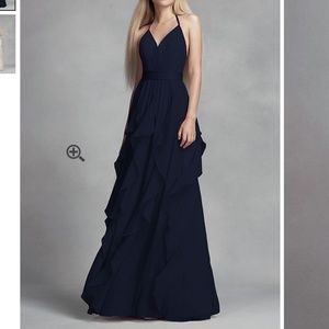 Chiffon Bridesmaid Dress with Cascading Skirt